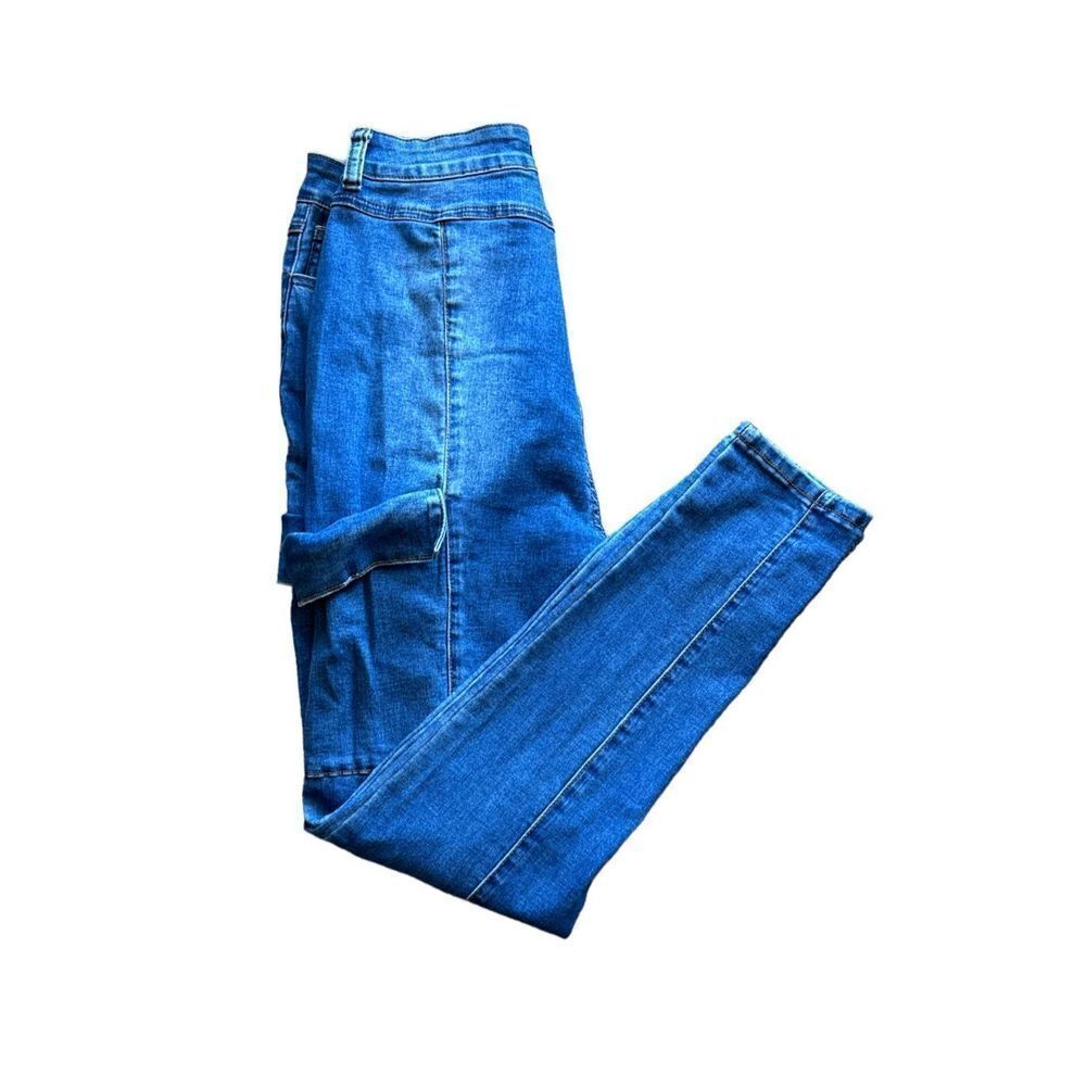 American Bazi Los Angeles Women's Blue 5 Pocket Skinny Denim Jeans Size Large